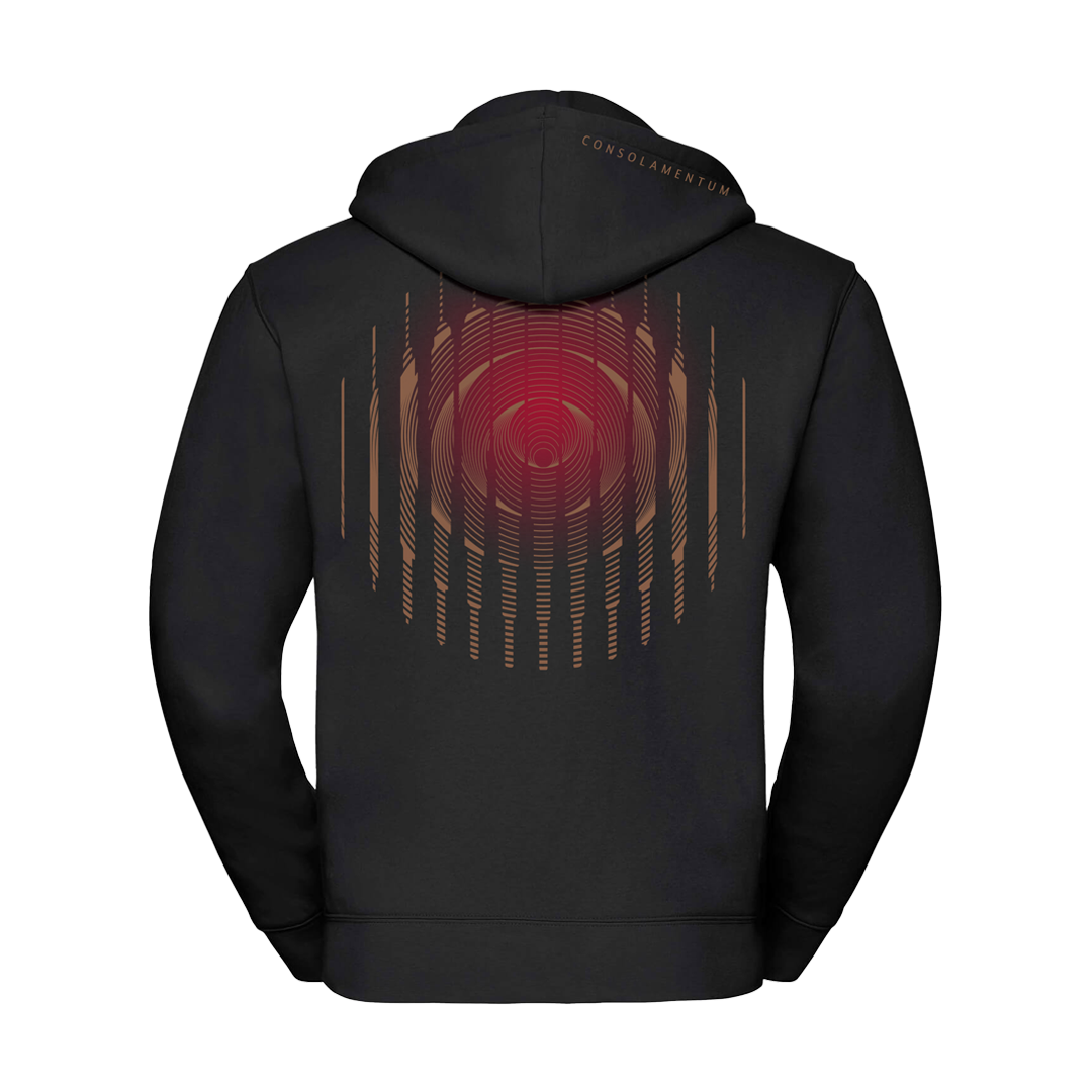 "Consolamentum" Black Zipped hoodie